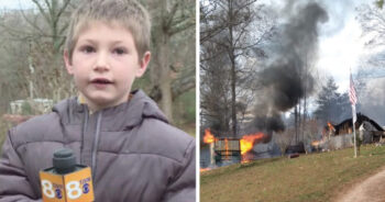 Menino de 7 anos entra em sua casa em chamas para resgatar sua irmãzinha de meses