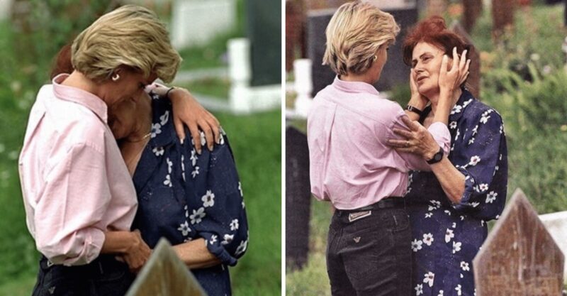 O dia em que a princesa Diana consolou uma mãe desconhecida que chorava a morte de seu filho