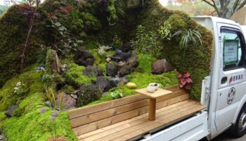 Mini caminhões no Japão estão sendo transformados em jardins minúsculos e encantadores