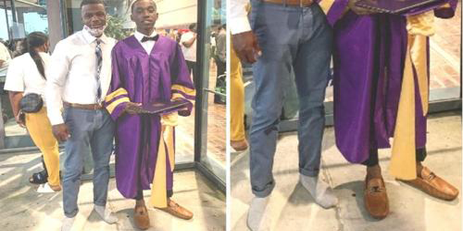 Se negavam a entregar o seu diploma por não ter sapatos; seu professor não hesitou em emprestar os seus