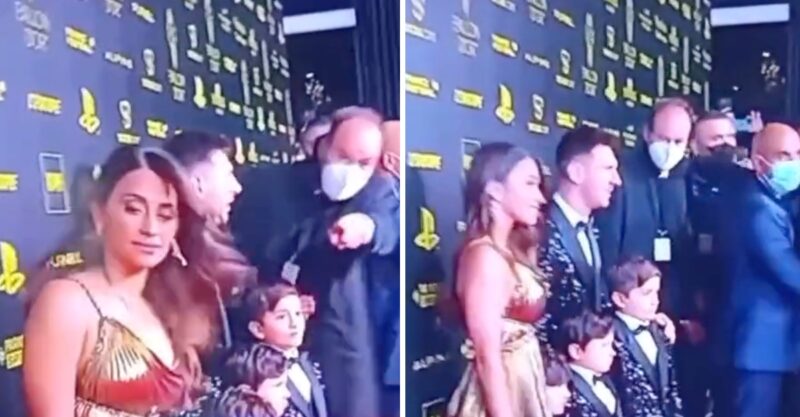 Messi se recusa a ter sua esposa afastada das fotos depois de ganhar a Bola de Ouro