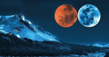 É HOJE! Lua e Marte se “beijarão esta noite no último fenômeno astronômico do ano