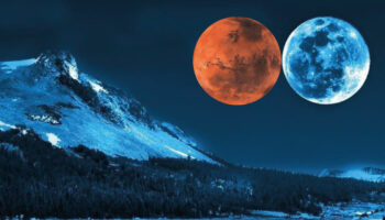 É HOJE! Lua e Marte se “beijarão esta noite no último fenômeno astronômico do ano