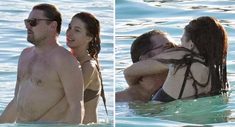 Leonardo DiCaprio é flagrado em momento romântico com sua namorada durante suas férias