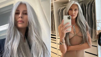 Mulher de 50 anos optou por deixar o cabelo natural e recebeu muitos elogios