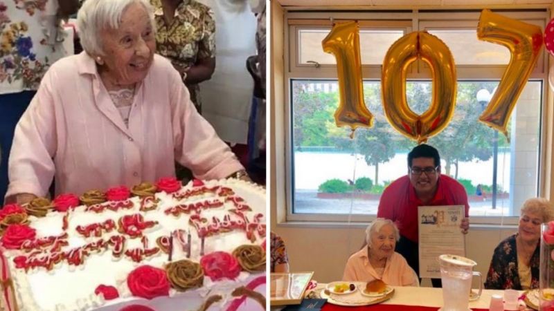 Vovó completa 107 anos e garante que o segredo é não casar