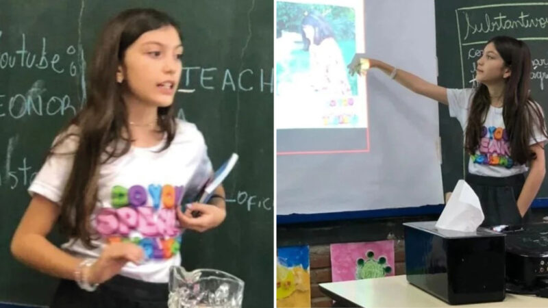 Menina de 11 anos dá aulas de inglês para jovens de baixa renda sem cobrar nada