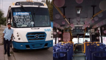 Motorista decorou seu ônibus para homenagear as mães pelo seu dia
