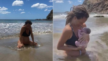 Ela deu à luz no mar e o vídeo viralizou: “as ondas tinham o mesmo ritmo das contrações”