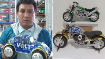 Homem surpreende ao transformar latas de cerveja em carros e motos