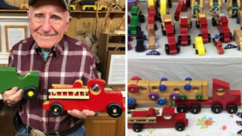 Idoso faz milhares de crianças felizes com brinquedos de madeira todo Natal