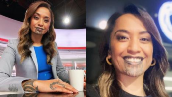 Oriini Kaipara, a primeira apresentadora de notícias com uma tatuagem Maori no rosto
